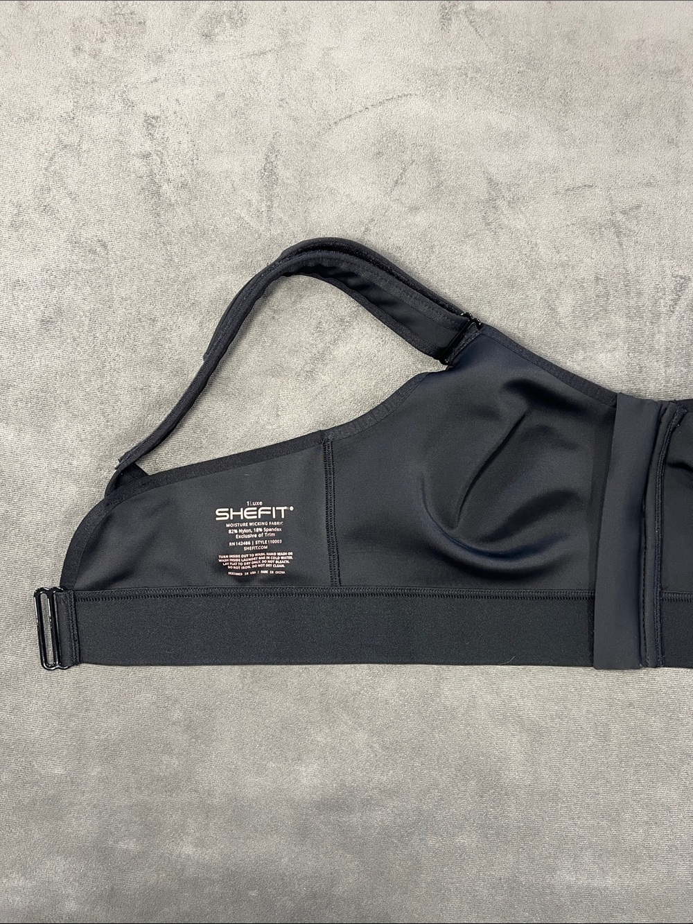 SHEFIT Black Front-Zip Flex Sports Bra Medium Impact Size 1 Luxe - Picture 9 of 16
